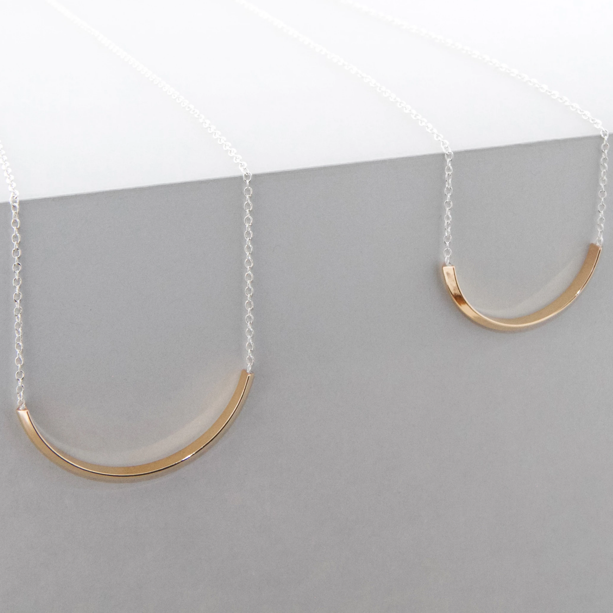 Collier bicolore en argent sterling et bronze