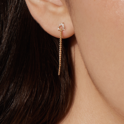 Boucles d'oreilles Trace - Argent 925 et or 10k