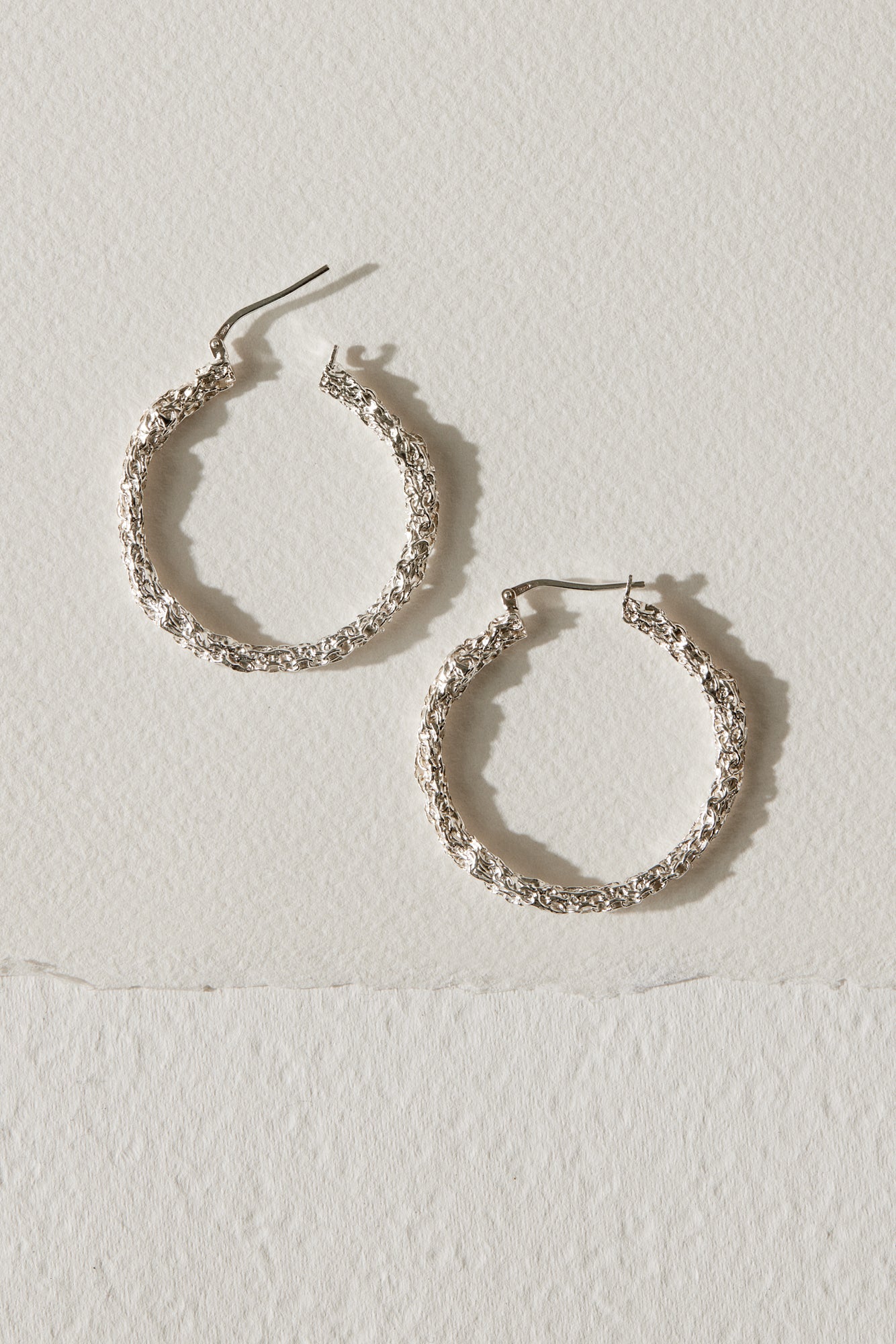 Les grands anneaux Amalgame - Argent Sterling - 34mm