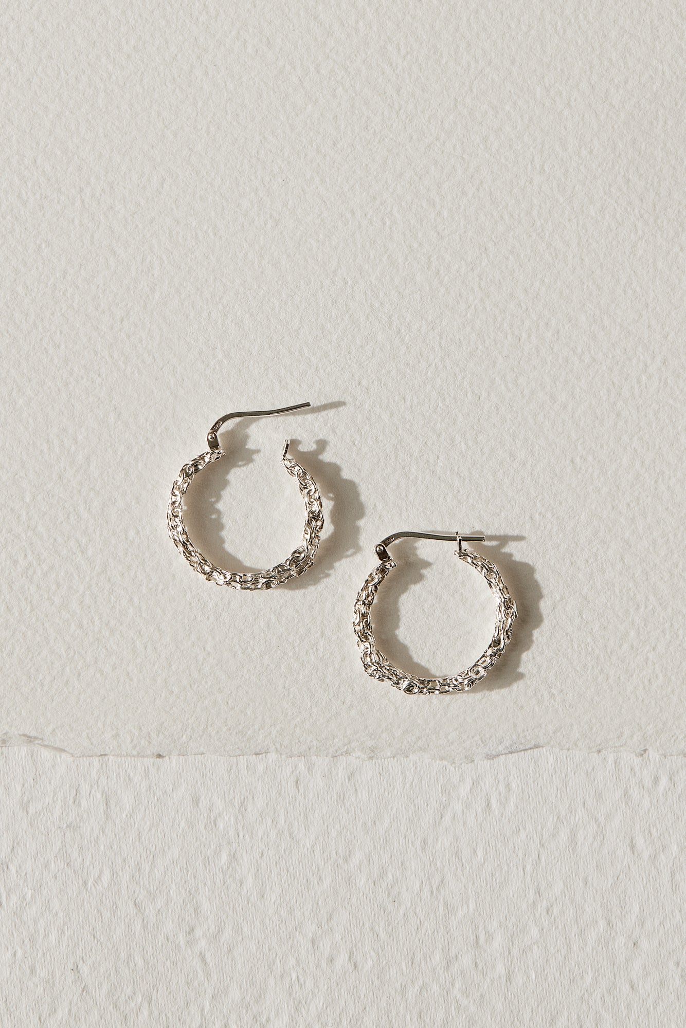 Boucles d'oreilles anneaux Amalgame - Argent Sterling - 20 mm