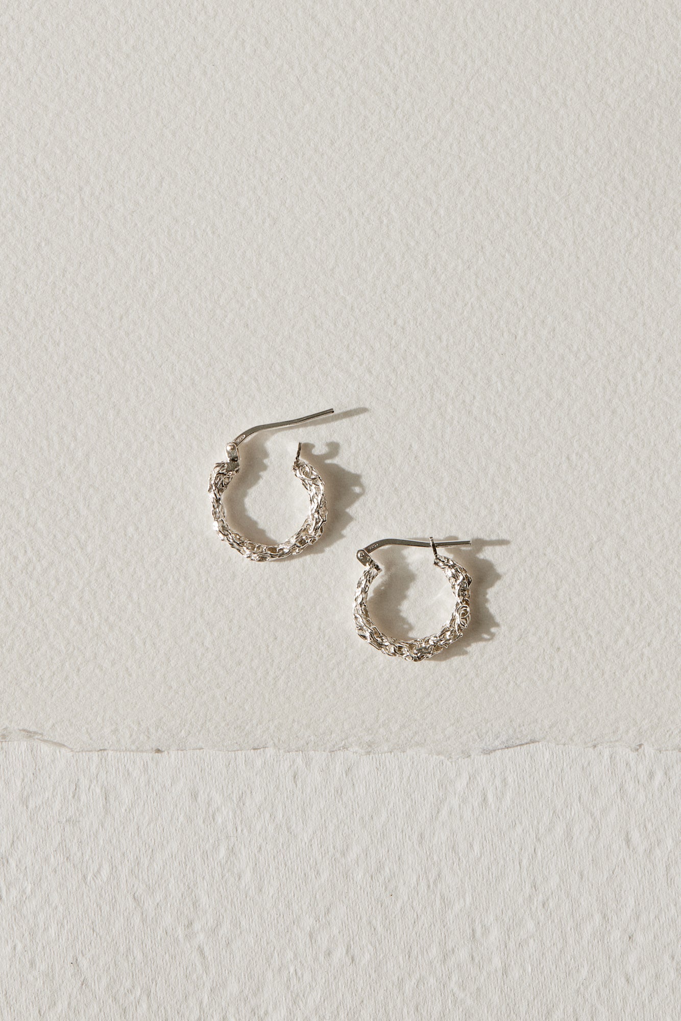 Boucles d'oreilles anneaux Amalgame - Argent sterling - 15mm