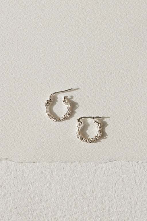 Boucles d'oreilles anneaux Amalgame - Argent sterling - 15mm