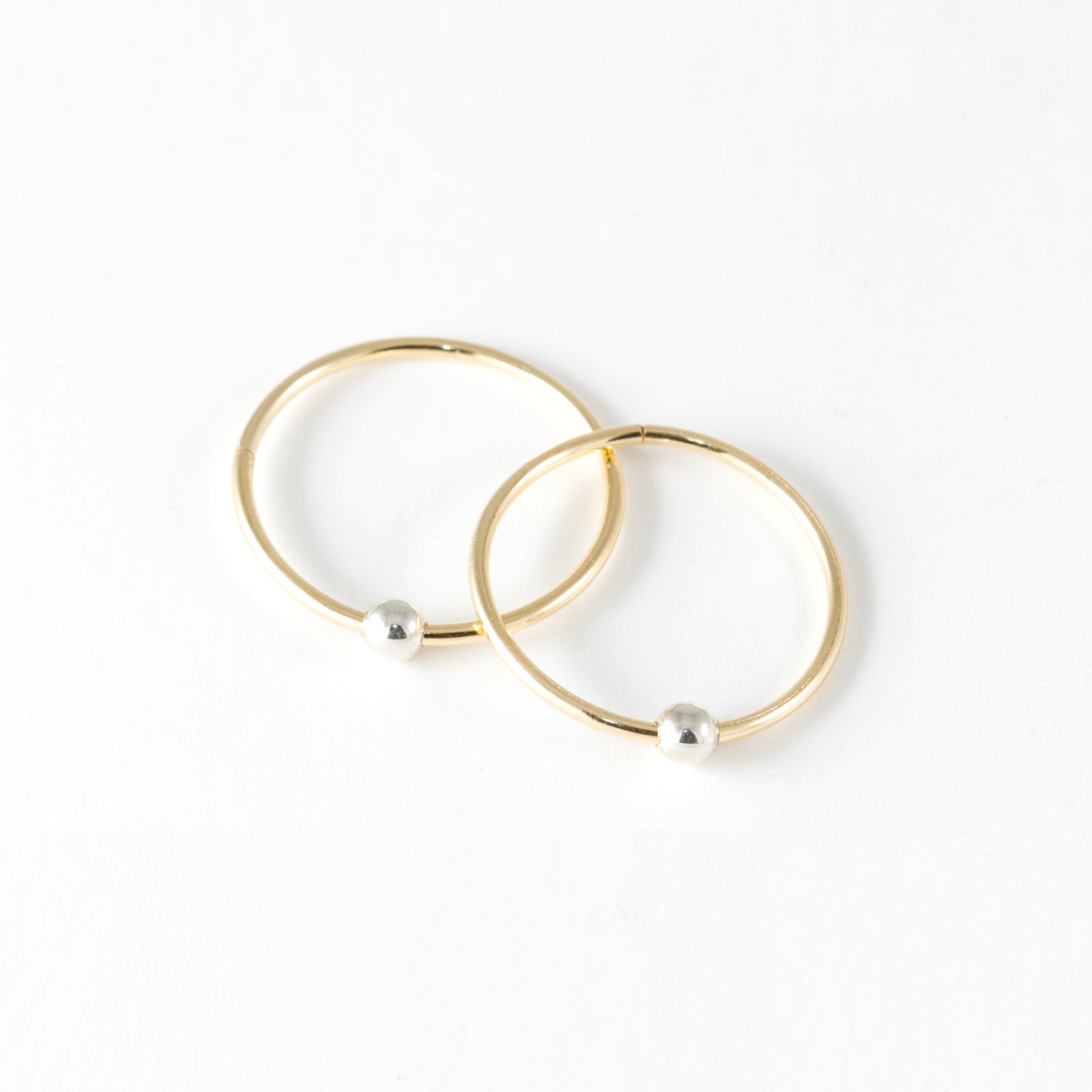 15mm Sleepers Hoops Earrings – 10k Yellow Gold – Medium - Camillette