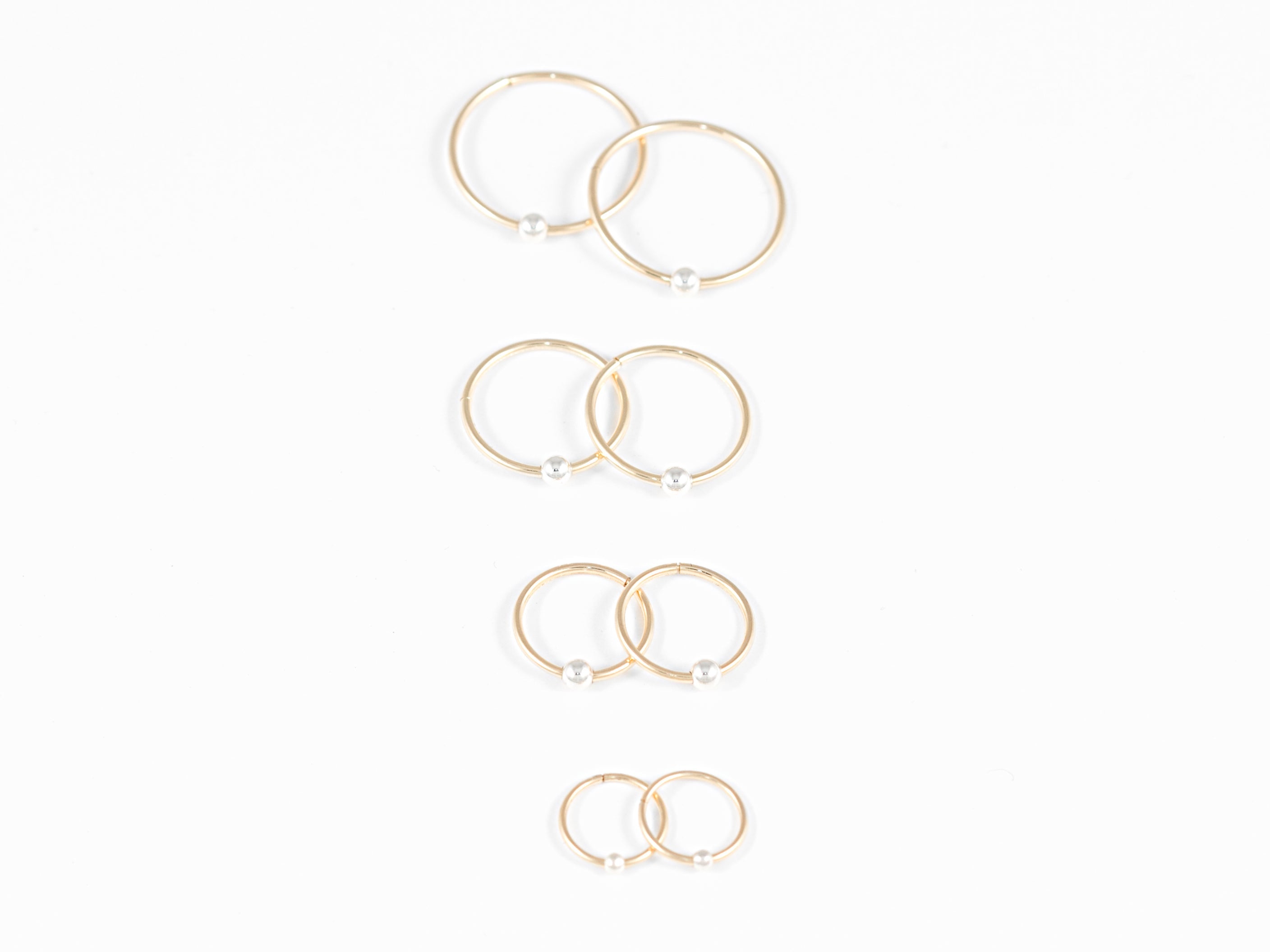 15mm Sleepers Hoops Earrings – 10k Yellow Gold – Medium - Camillette