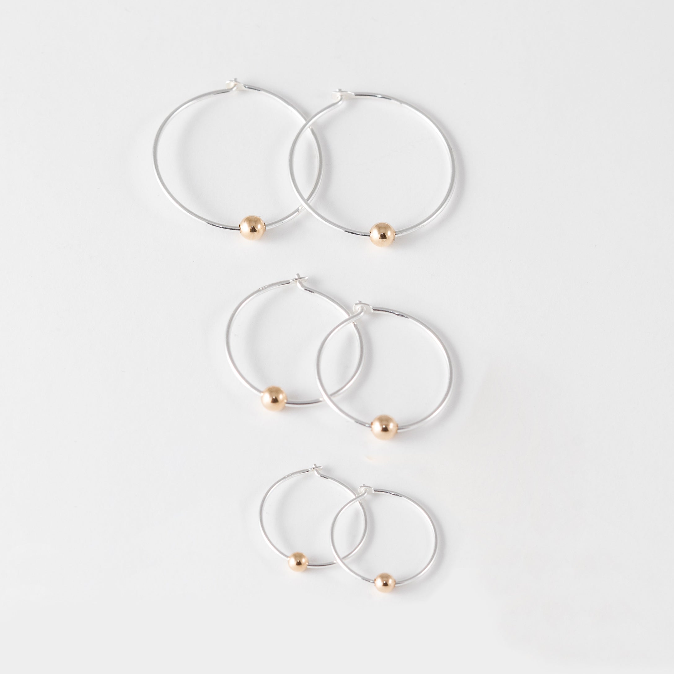 20mm Sleepers Hoops Earrings – Silver – Medium - Camillette