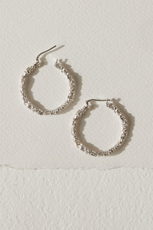 The Big Amalgam Hoop Earrings - Sterling Silver - 34mm