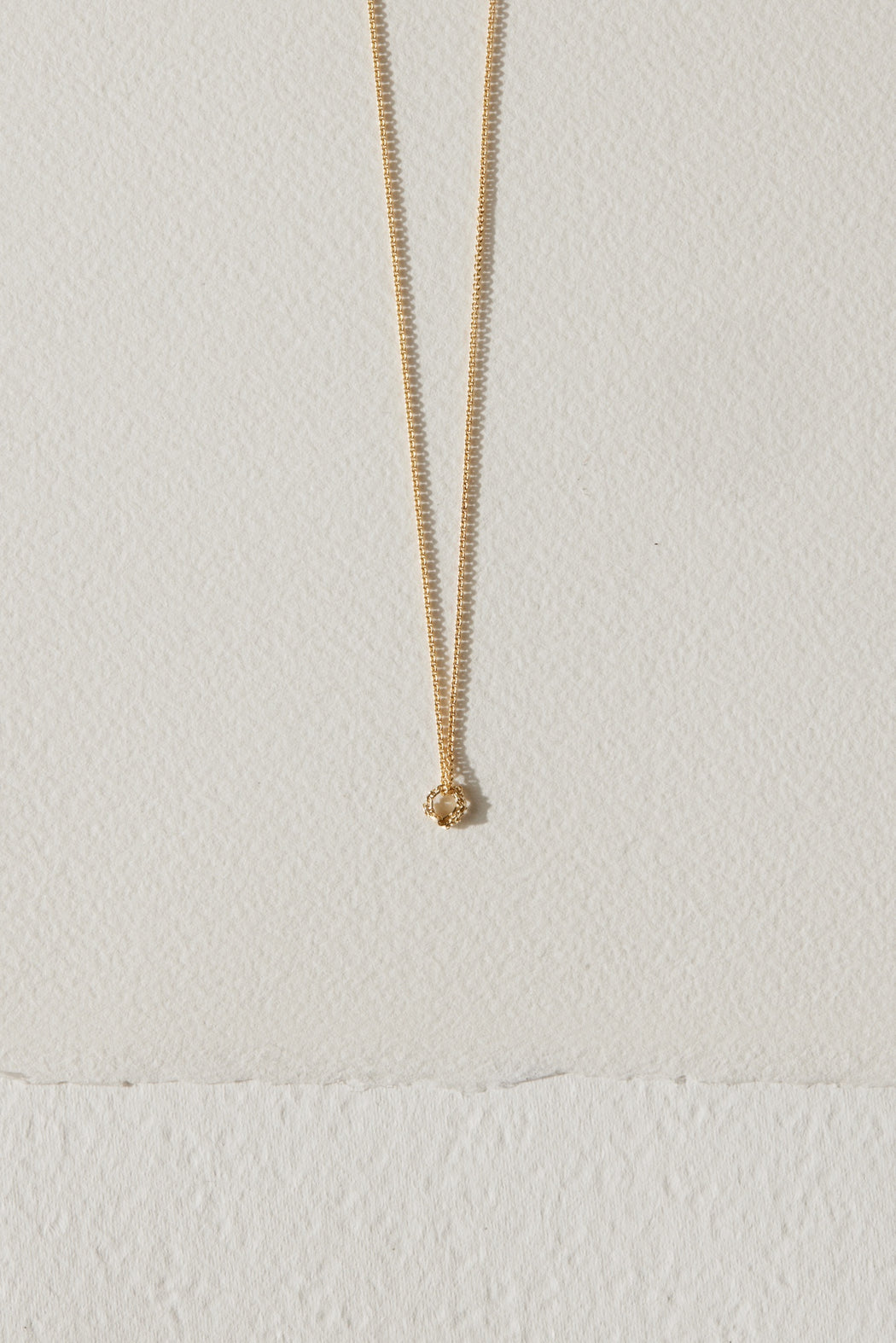 Amalgam delicate 10k gold chain necklace by Camillette Jewelry 