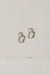 Silver drop earrings with two interlocking circles by Camillette Jewelry
