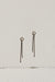 Trail stud earrings in silver and oxidized silver by Camillette Jewelry