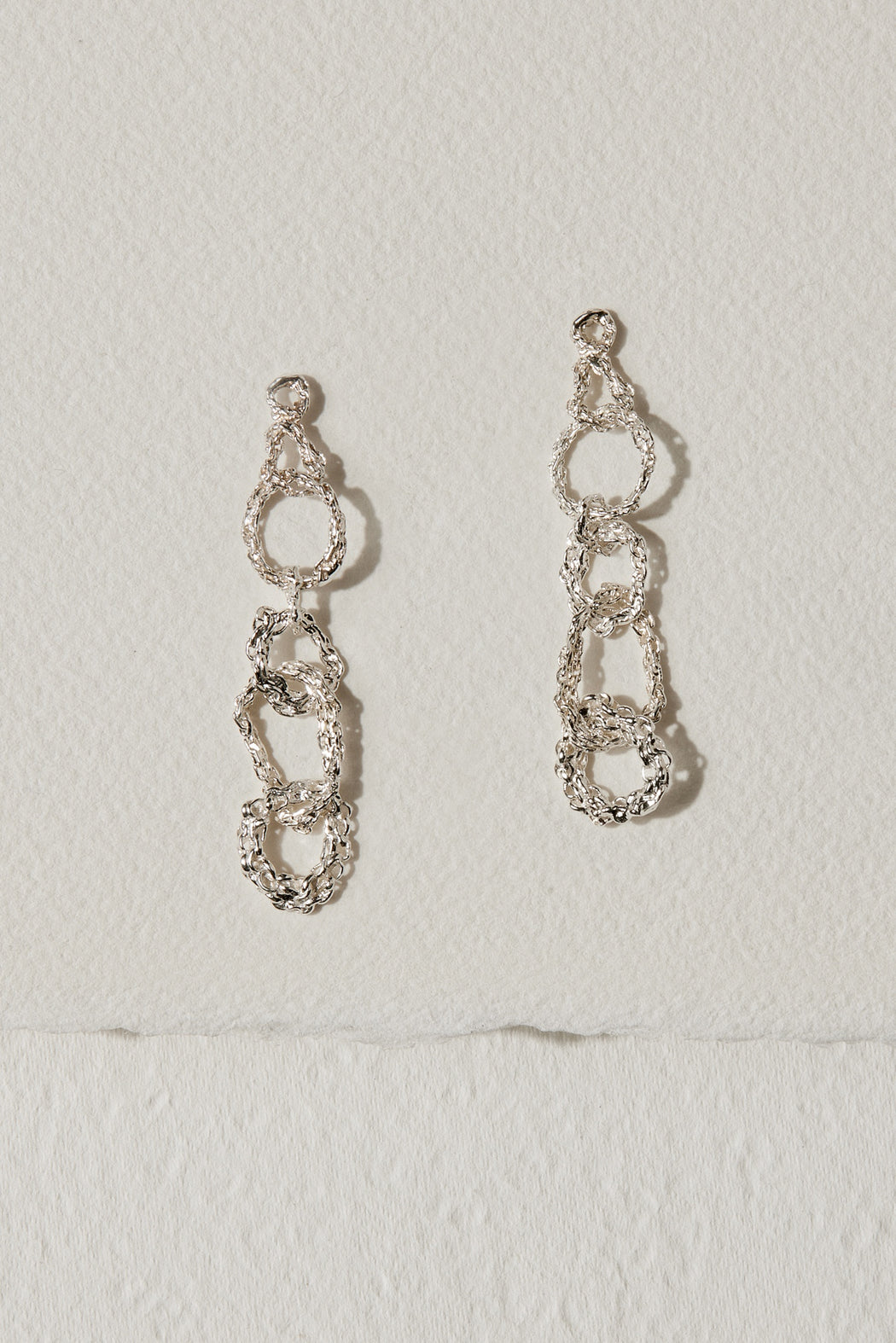 Silver drop earrings handmade in Canada