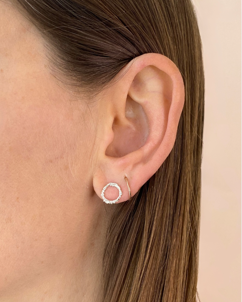 Boucles d'oreilles ronde Amalgame