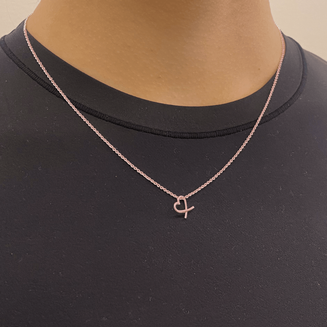 Crossed Heart Necklace - 10K Gold - Camillette