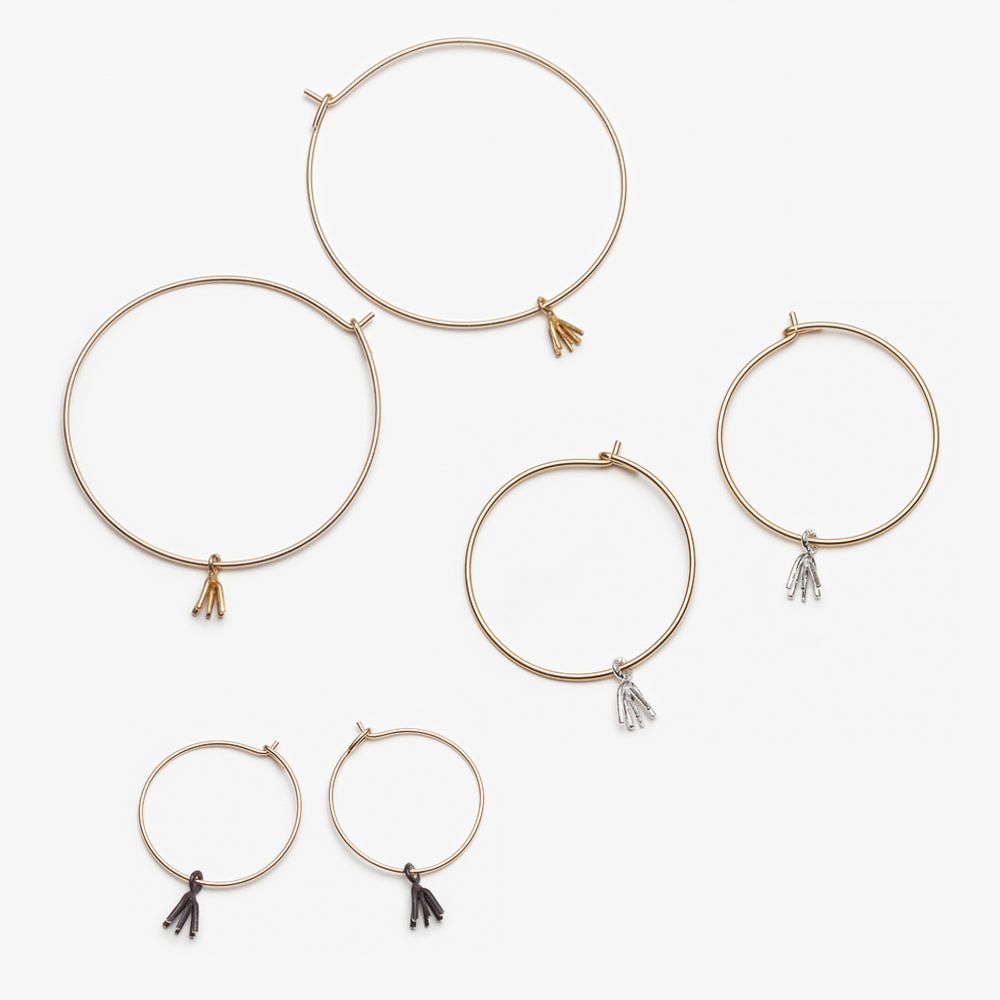 Firework Hoops Earrings - Gold Filled - 50 mm, 30 mm or 20 mm - Camillette