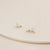 Folded Ribbon Stud Earrings - 14k Gold or Bronze - Camillette