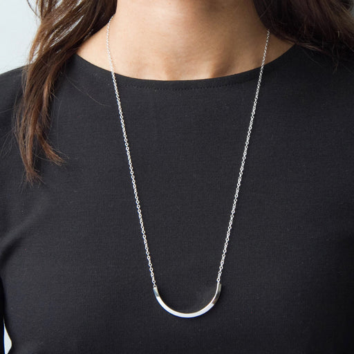 Line Arc Necklace – Sterling Silver - Camillette