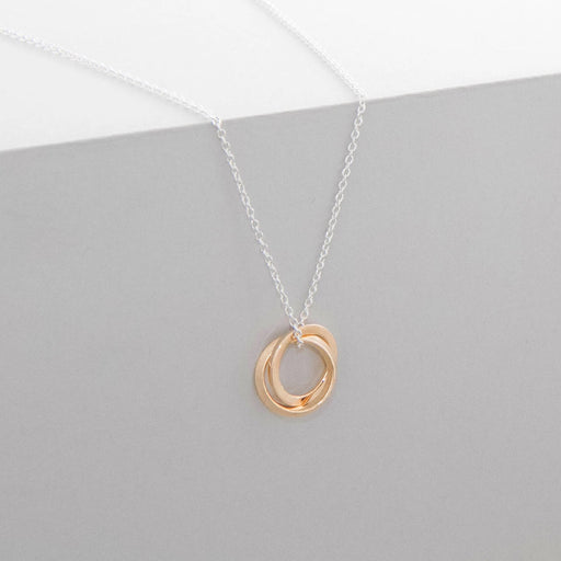 Line Union Necklace – 14k Gold Plated & Sterling Silver - Camillette