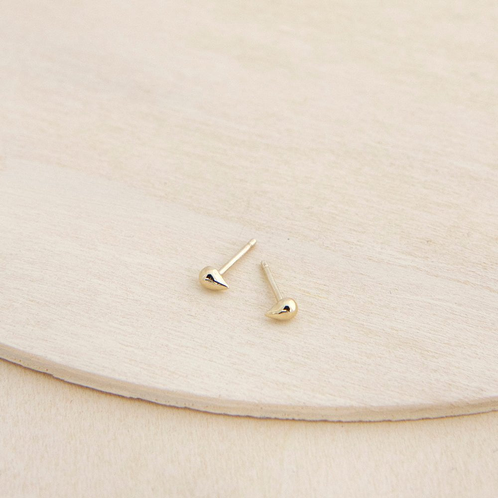 Paisley Stud Earrings - 14k Gold - Camillette