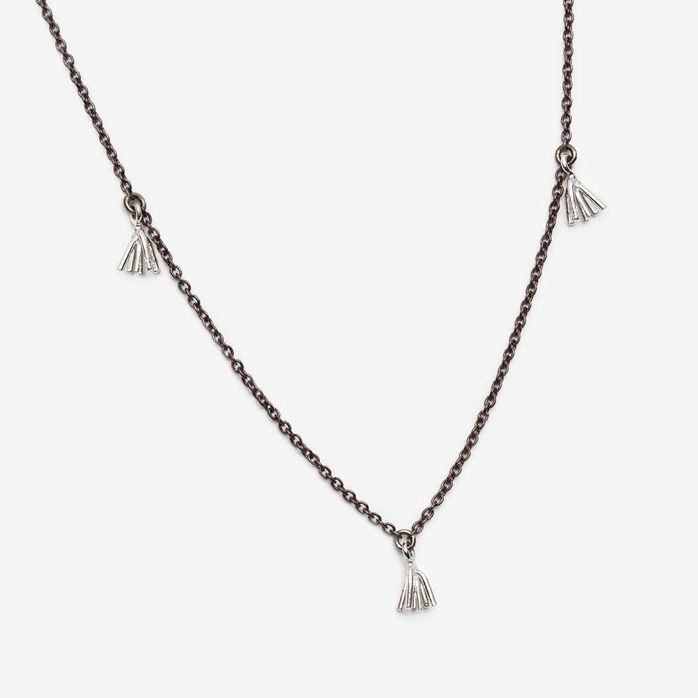 Sparks Trail Necklace - Black Oxidized Silver - Camillette